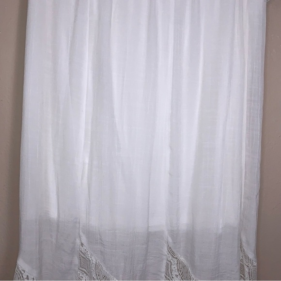 NEW Medium Apt 9 White Skirt Lace Accent Elastic Waistband Boho Bohemian Lined - Picture 13 of 16